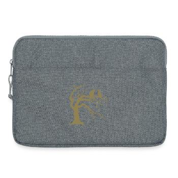 Toter baum mit 2 Katzen Silhouette - Laptoptasche 15" - Grau meliert - Vorne