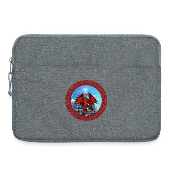 Fun Christmas design - Laptop bag 15" - heather grey - Front