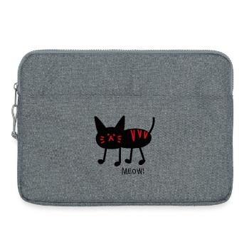 meow! schwarz - Laptoptasche 15" - Grau meliert - Vorne