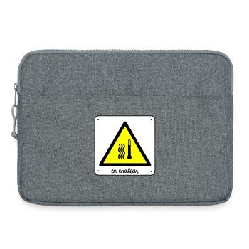 En chaleur - Sacoche pour ordinateur portable 15 pouces - gris chiné - Devant