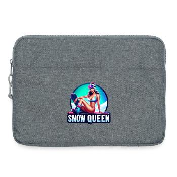Reine des Neiges Sports D’hiver Illustration - Sacoche pour ordinateur portable 15 pouces - gris chiné - Devant
