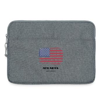 Atlanta, Géorgie, États-Unis - Sacoche pour ordinateur portable 15 pouces - gris chiné - Devant