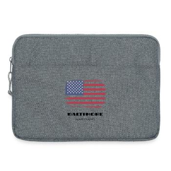 Baltimore, Maryland, USA - Laptop bag 15" - heather grey - Front