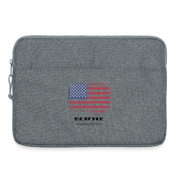 Seattle, Washington, USA - Laptop bag 15" - heather grey - Front