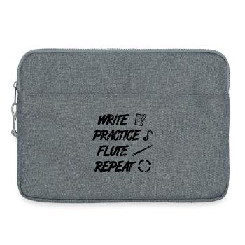 Practice writing Repeat flute - Laptop bag 15" - heather grey - Front