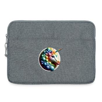 einhorn Pferd Märchen fee regenbogen wunsch divers - Laptoptasche 15" - Grau meliert - Vorne