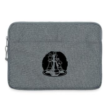 Pièces d’échecs - Sacoche pour ordinateur portable 15 pouces - gris chiné - Devant