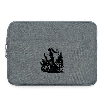 Läuferin Comic Look - Laptoptasche 15" - Grau meliert - Vorne