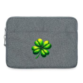 Trèfle à quatre feuilles - Sacoche pour ordinateur portable 15 pouces - gris chiné - Devant