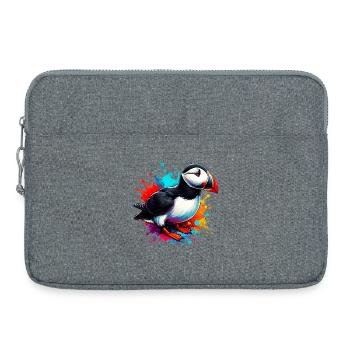 Macareux - Sacoche pour ordinateur portable 15 pouces - gris chiné - Devant
