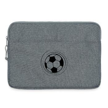 Fußball Line Art - Laptoptasche 15" - Grau meliert - Vorne