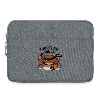 Ninja Crab - Laptop bag 15" - heather grey - Front