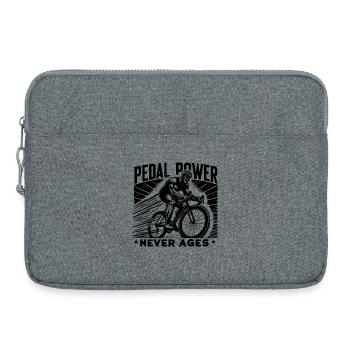 Pedal Power Never Ages - Laptoptasche 15" - Grau meliert - Vorne