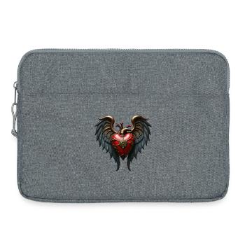 Das schlagende Herz der Mechanik, - Laptoptasche 15" - Grau meliert - Vorne