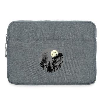 Scène de forêt nocturne sanctifiante - Sacoche pour ordinateur portable 15 pouces - gris chiné - Devant