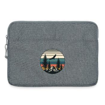 Retro Vintage Landscape - Laptop bag 15" - heather grey - Front