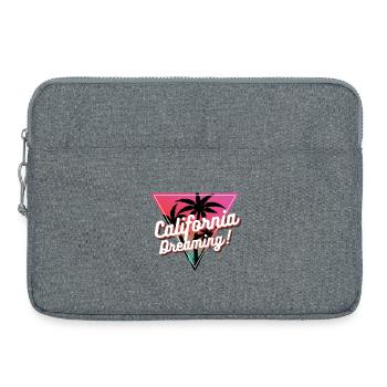 Californie rêvant de coucher de soleil sur les palmiers - Sacoche pour ordinateur portable 15 pouces - gris chiné - Devant
