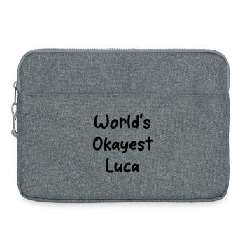 World's okayest Luca - Laptoptasche 15" - Grau meliert - Vorne