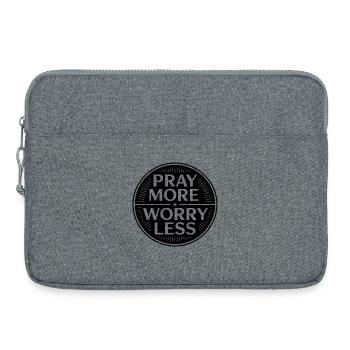 Christlich Pray More Worry Less Glaube - Laptoptasche 15" - Grau meliert - Vorne