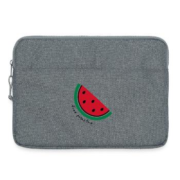 Tranche de pastèque Pop Art - Sacoche pour ordinateur portable 15 pouces - gris chiné - Devant