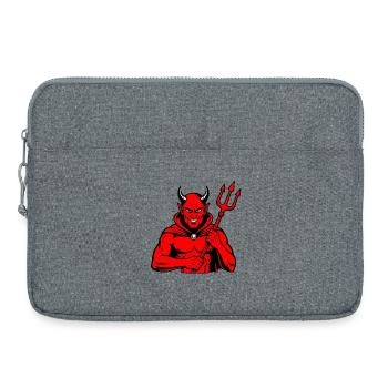 Devil Trident Satan Hell Evil Horns Horror - Laptop bag 15" - heather grey - Front