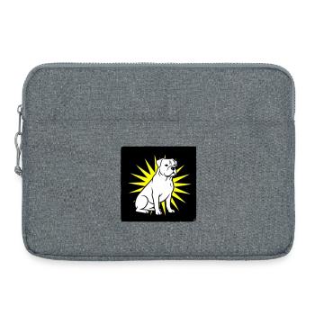 Cool Dog in Punk Rock & Pop Art Style - Laptop bag 15" - heather grey - Front