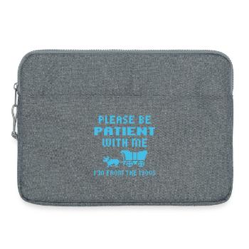 Warte bitte, ich komme aus den 1900er Jahren - Laptoptasche 15" - Grau meliert - Vorne