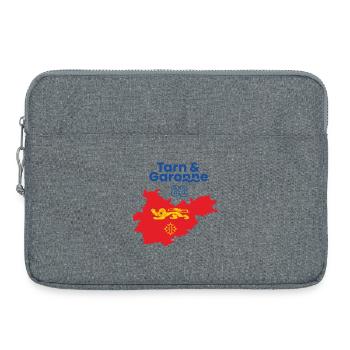 Map of Tarn Garonne 82 - Laptop bag 15" - heather grey - Front