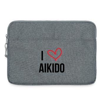 Aïkido - Art Martial - Aïkidoka - Sacoche pour ordinateur portable 15 pouces - gris chiné - Devant