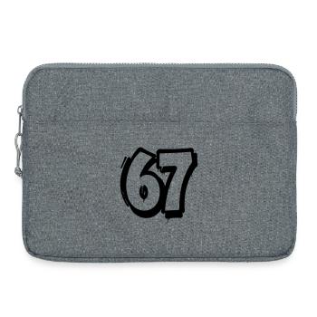 Comic Number 67 – Bold Black and White Outline - Laptop bag 15" - heather grey - Front
