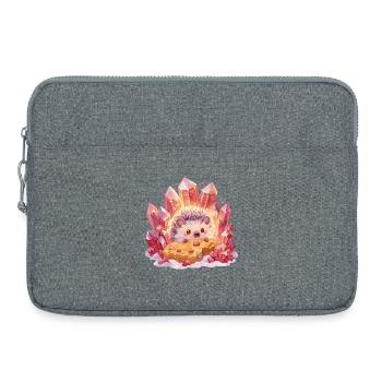 Crystal hedgehog with cookie - Laptop bag 15" - heather grey - Front
