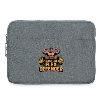 Registered Flex Offender - Funny Gym Tshirt - Laptoptasche 15" - Grau meliert - Vorne