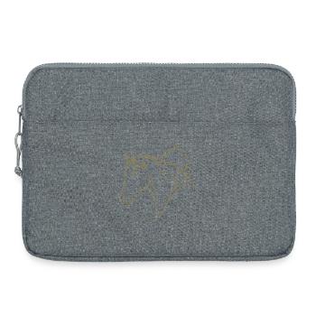 Dressage de chevaux minimaliste en silhouette - Sacoche pour ordinateur portable 15 pouces - gris chiné - Devant