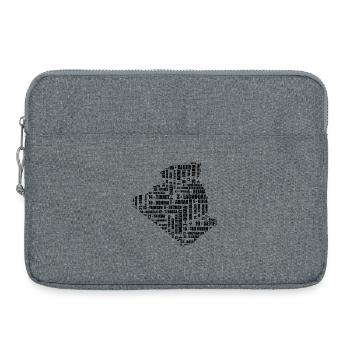 Carte d'Algérie et 48 wilayas - Laptoptasche 15" - Grau meliert - Vorne