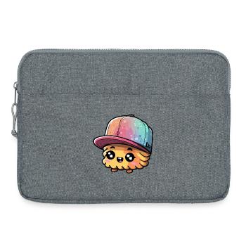 Buntes Kawaii Sushi Cap - Laptoptasche 15" - Grau meliert - Vorne