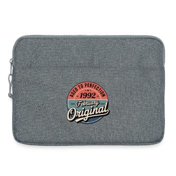 Birthday 1992 February 1992 born in February 1992 - Laptop bag 15" - heather grey - Front