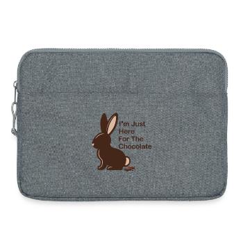 Je suis juste ici pour du Schokoladen Osterhase au chocolat - Sacoche pour ordinateur portable 15 pouces - gris chiné - Devant