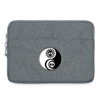 Sun and moon yin and yang - Laptop bag 15" - heather grey - Front