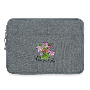 Thank You Bouquet - Laptop bag 15" - heather grey - Front