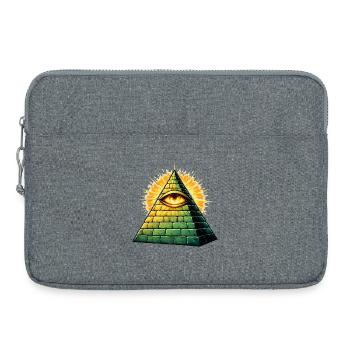 illuminati-pyramide - Laptoptasche 15" - Grau meliert - Vorne
