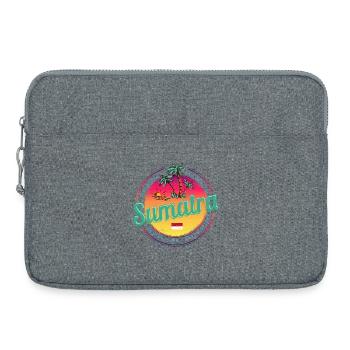 Sumatra Indonesia Retro Sunset Souvenir - Laptop bag 15" - heather grey - Front