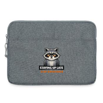 Late-Night Raccoon Superpower - Laptop bag 15" - heather grey - Front