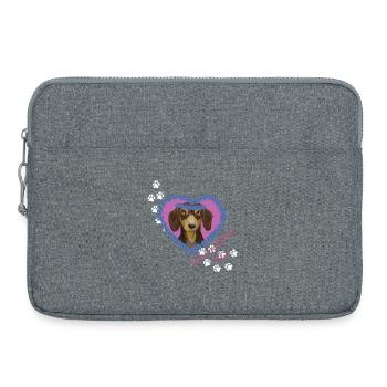 Resting B!tch Face Weenie - Laptop bag 15" - heather grey - Front