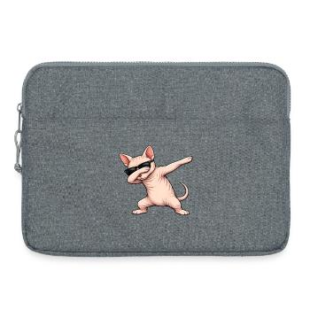 Dabbing Sphynx Katze - Laptoptasche 15" - Grau meliert - Vorne