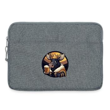 Elch Bier Lustig - Laptoptasche 15" - Grau meliert - Vorne