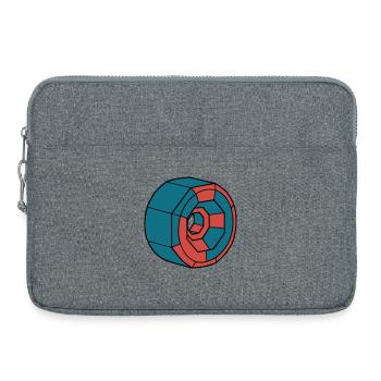 Detaillierte Skateboard Rolle Crew - Laptoptasche 15" - Grau meliert - Vorne