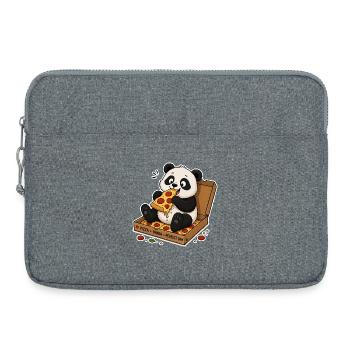 Kawaii Panda Pizza Parade - Sacoche pour ordinateur portable 15 pouces - gris chiné - Devant