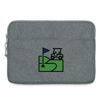 Golfplatz Golfcart Golfclub Golfer Herrenausflug - Laptoptasche 15" - Grau meliert - Vorne