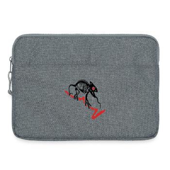 Gecko, Eidechse, Computer - Laptoptasche 15" - Grau meliert - Vorne
