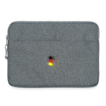 Deutschlandflagge Spray Style - Laptoptasche 15" - Grau meliert - Vorne